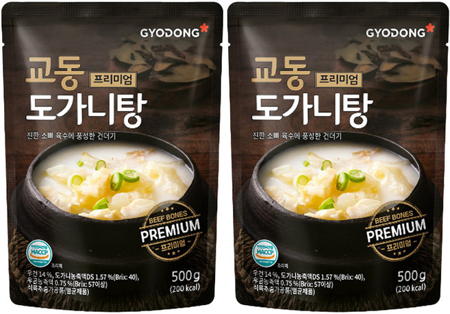 교동식품 프리미엄 도가니탕, 500g, 2개