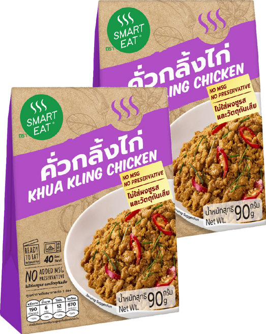 SMART EAT 泰南乾咖哩雞肉即食包, 90g, 2盒