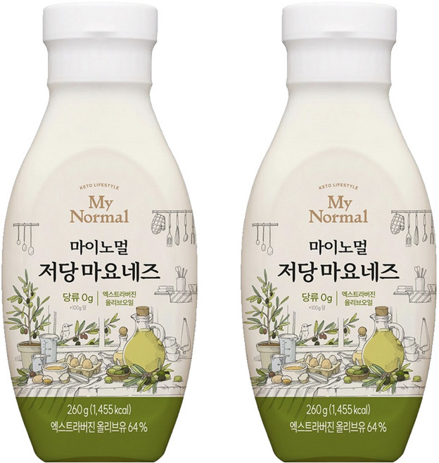 마이노멀 저당 마요네즈, 260g, 2개