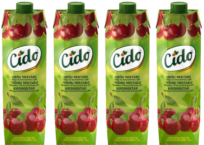 시도 체리넥타 주스, 4개, 1L