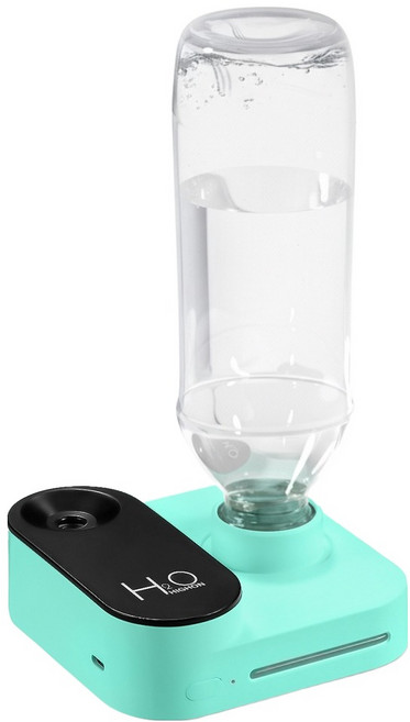 하이온 초음파 미니 무선 휴대용 생수병 호환용 가습기, G15, 민트