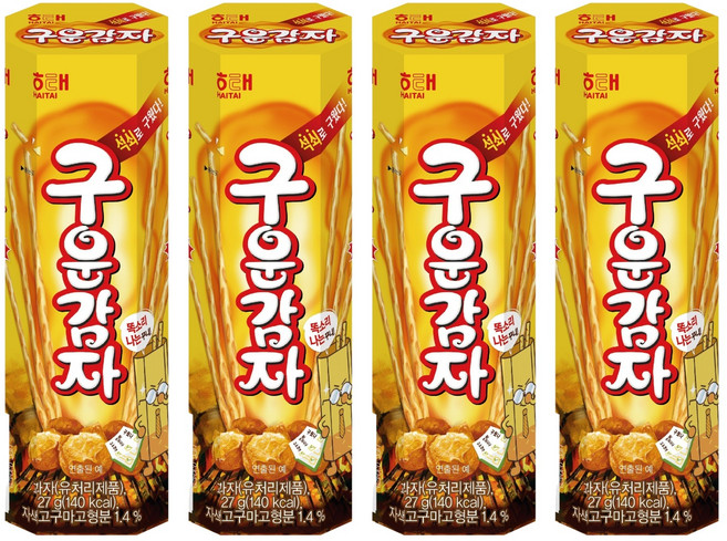 해태제과 구운감자, 27g, 4개