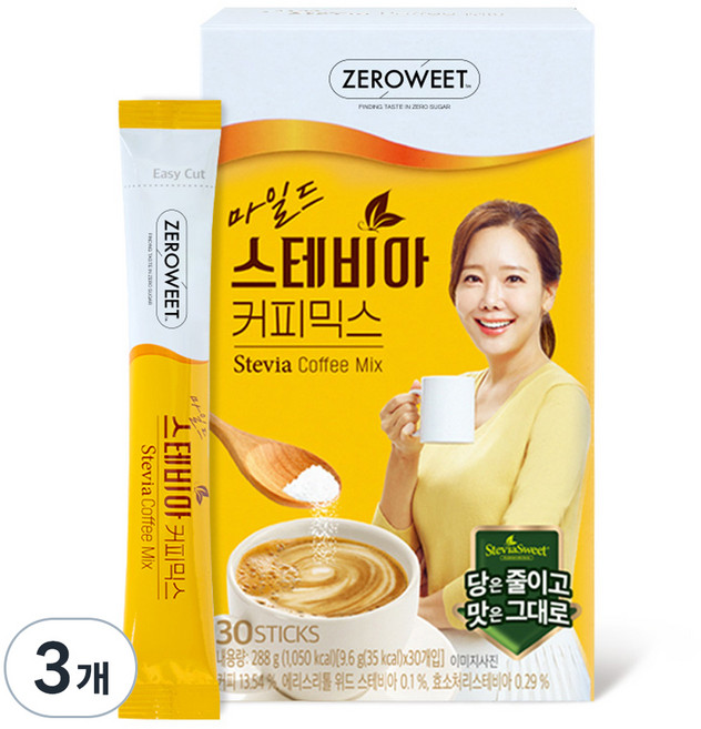 펄세스 마일드 스테비아 커피믹스, 9.6g, 30개입, 3개