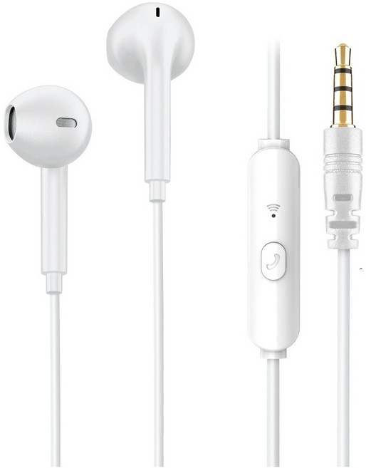 맥스틸 3.5mm 오픈형 유선 이어폰 스테레오 이어팟 삼성 갤럭시 컴퓨터 노트북 호환, 화이트, GM-EC30