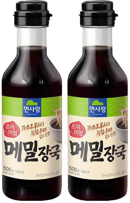 면사랑 프리미엄 메밀장국, 500ml, 2개