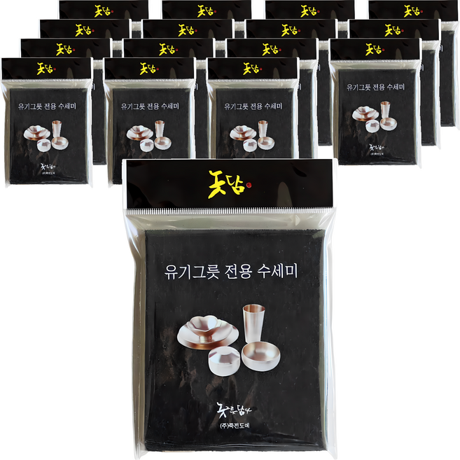 놋담 유기 전용 수세미, 1개입, 16개