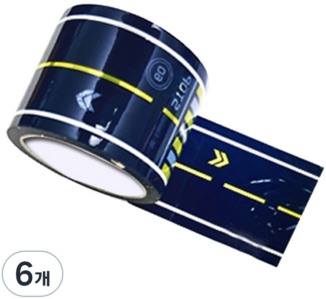 유라야놀자 세이프티 2차선 고속도로 테이프 75mm x 40m, 혼합색상, 6개