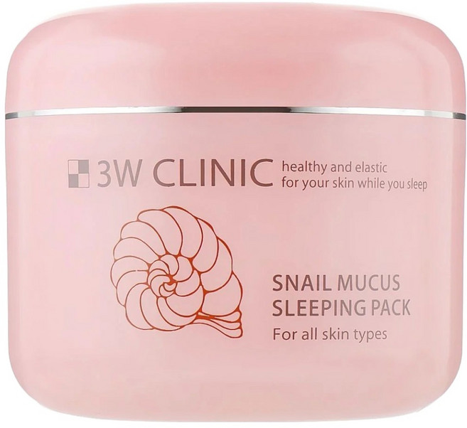 3W CLINIC 蝸牛緊實彈力晚安凍膜 100ml 改善乾燥粗糙 提升肌膚彈性 適用各種膚質, 1入, 1罐