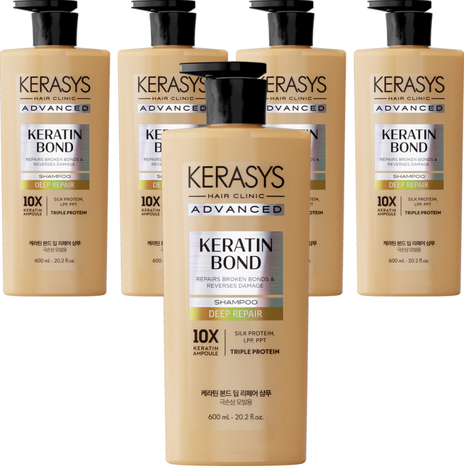 케라시스 어드밴스드 케라틴 본드 딥 리페어 샴푸, 600ml, 5개