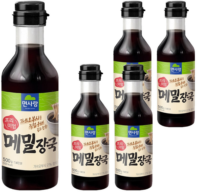 면사랑 프리미엄 메밀장국, 500g, 5개