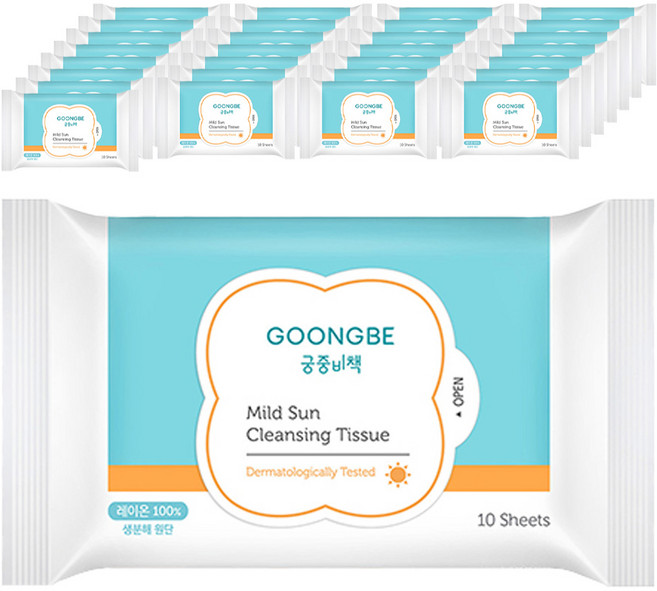 궁중비책 마일드 선 클렌징 티슈, 10매입, 36개