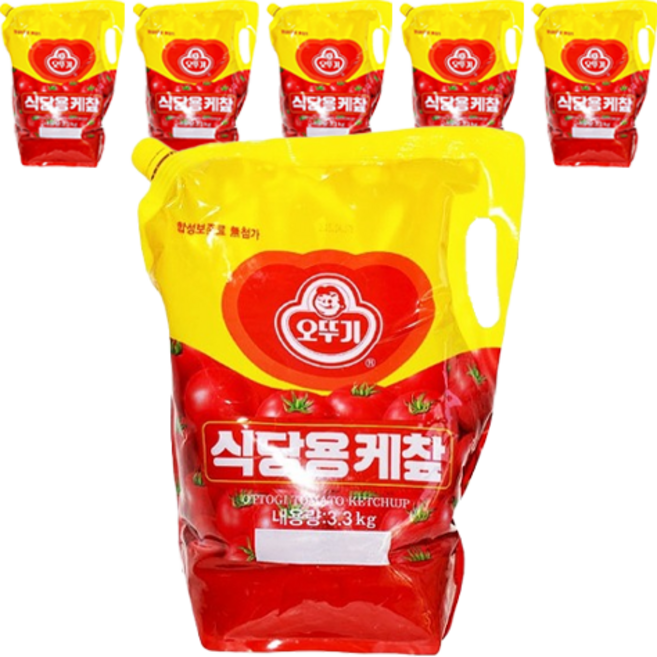 오뚜기 오리지널 식당용 케첩 스파우트팩, 3.3kg, 6개