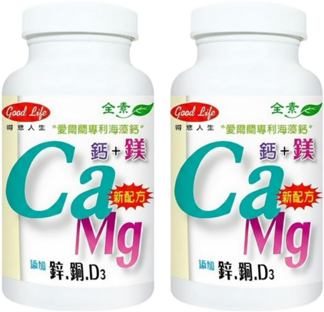 good Life 得意人生 愛爾蘭專利海藻鈣 + D3 + 鎂, 100顆, 2罐