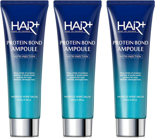 헤어플러스 단백질 본드 앰플 헤어에센스, 145ml, 3개
