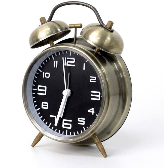 루아즈 인테리어 무소음 시끄러운 탁상 알람시계 LUAZ-AL1, 골드블랙