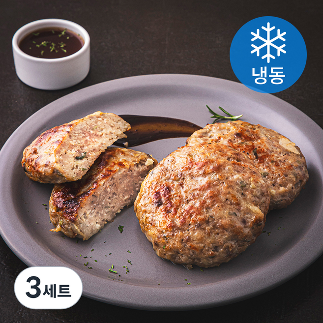 명품조선 초벌수제 한우떡갈비 600g + 소스 50g 세트 (냉동), 650g, 3세트