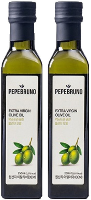 페페브루노 엑스트라버진 올리브오일, 250ml, 2개