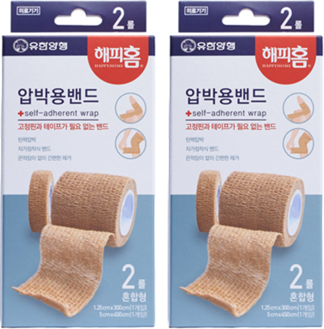 해피홈 압박용 밴드 혼합형, 2개입, 2개