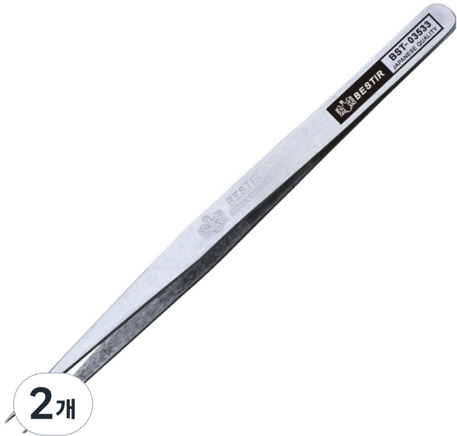 BESTIR 정밀 핀셋 일자형 140mm BST-03533, 2개