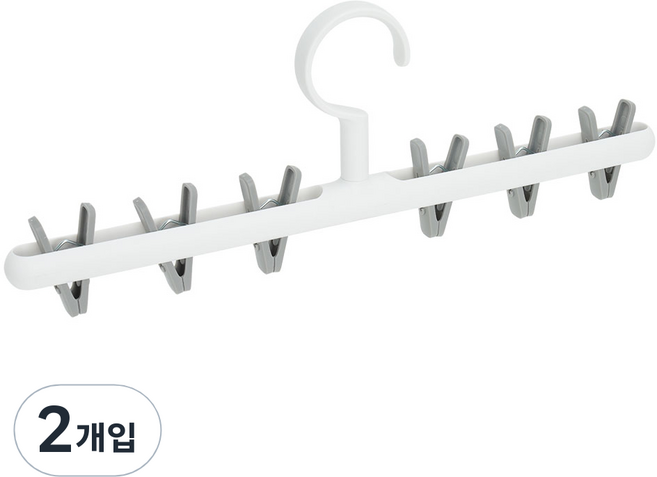 코멧 다용도 클립형 건조 모자 걸이, 화이트, 2개