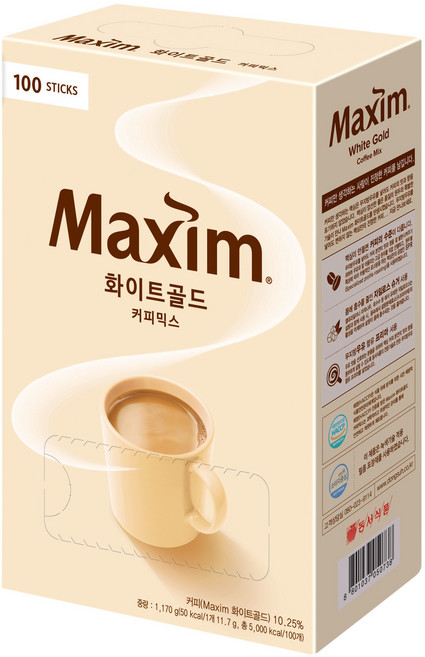 맥심 화이트골드 커피믹스, 11.7g, 100개입, 1개