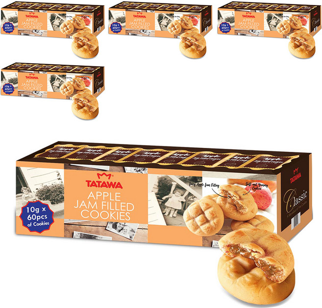 타타와 사과필드쿠키 60p, 600g, 5개