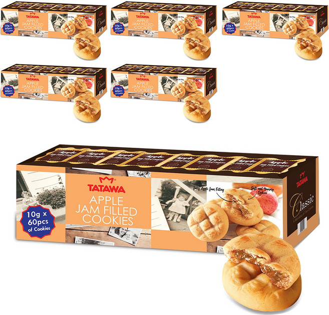 타타와 사과잼쿠키 60p, 600g, 6개