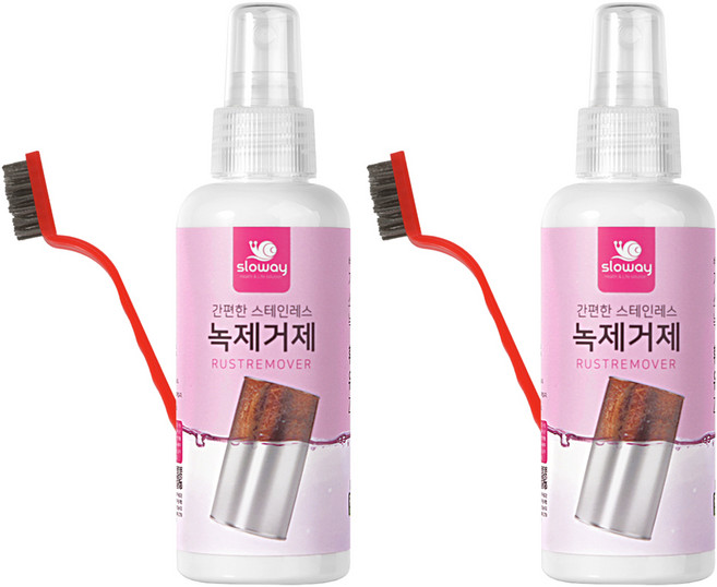 슬로웨이 간편한 스테인레스 녹제거제+브러쉬, 150ml, 2개