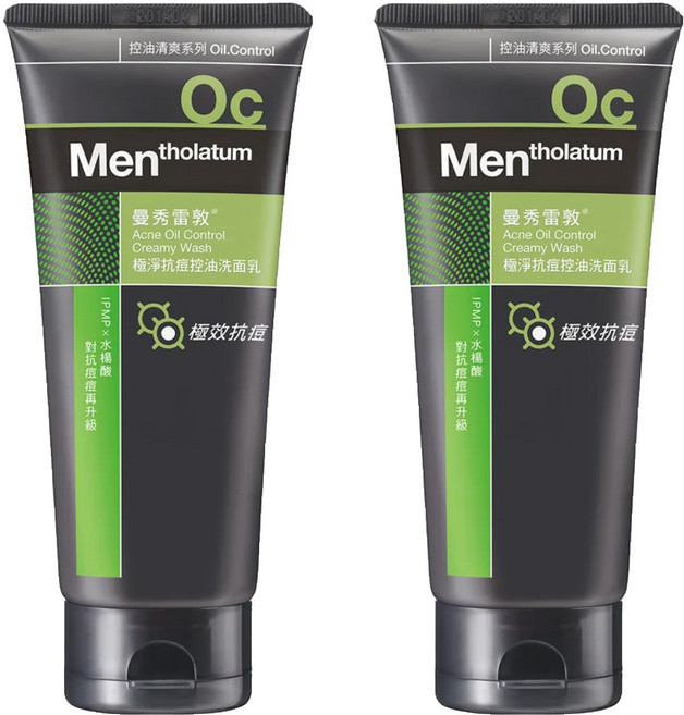 MENTHOLATUM 曼秀雷敦 台灣公司貨 極淨抗痘控油洗面乳, 100g, 2條