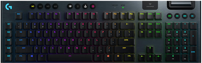 logitech G 羅技G 無線RGB機械式遊戲鍵盤, 棕軸, G913, 石墨黑, 1個