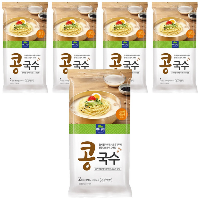 면사랑 콩국수, 360g, 5개