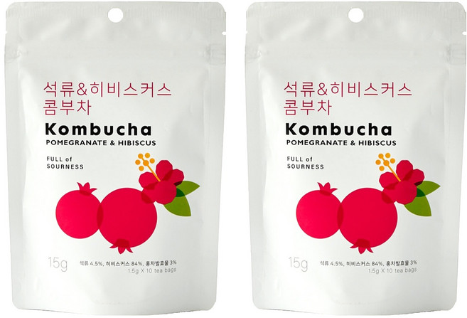 모던하우스 석류 & 히비스커스 콤부차 티백, 1.5g, 2개, 10개입