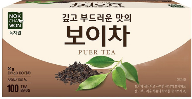 녹차원 보이차, 900mg, 100개입, 1개