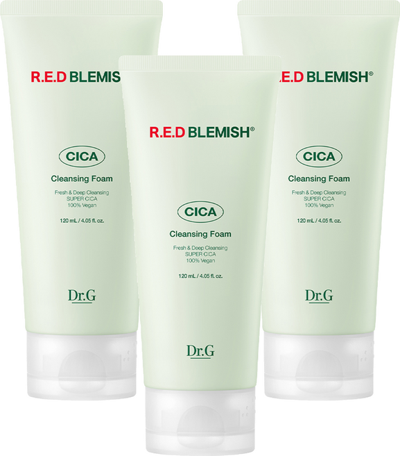 닥터지 레드 블레미쉬 시카 클렌징 폼, 120ml, 3개