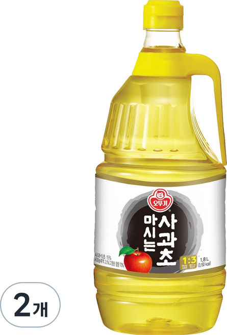 오뚜기 마시는 사과초, 1.8L, 2개
