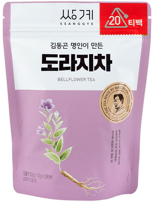 쌍계명차 김동곤 명인이 만든 도라지차, 1g, 20개입, 1개