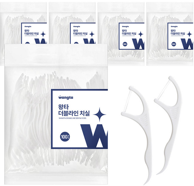 왕타 더블라인 치실, 8cm, 500개입, 1개