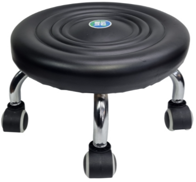 월드크린 플렌티 이동식 앉은뱅이 작업 의자, 1개, 블랙