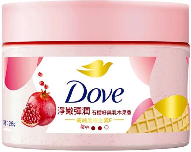 Dove 多芬 去角質身體磨砂膏 石榴籽與乳木果香, 298g, 1罐