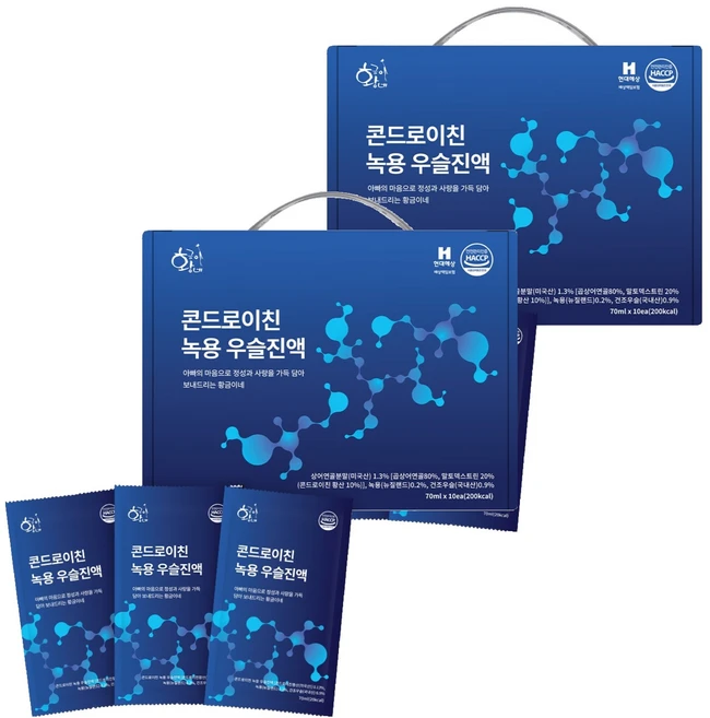 황금이네 콘드로이친 녹용 우슬진액 10p, 2개, 700ml - 쿠팡