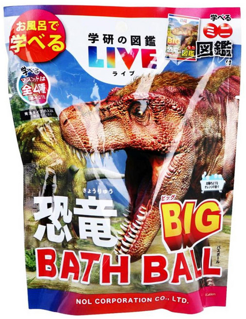 日本 nol 恐龍 暴龍 沐浴球 款式隨機, 180g, 1個