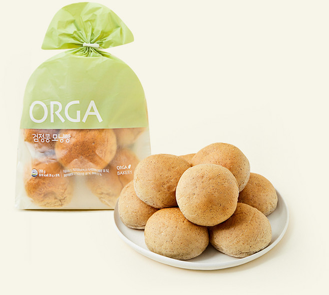 올가홀푸드 검정콩 모닝빵, 208g, 1개