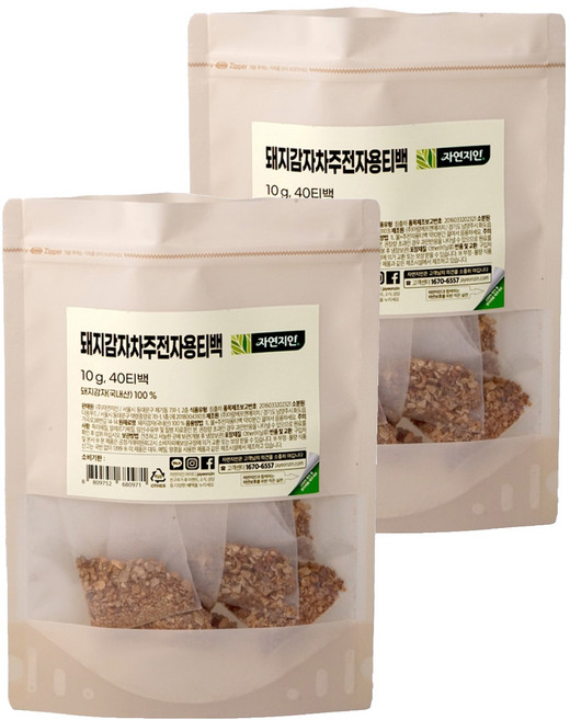자연지인 볶은 돼지감자 주전자용 티백, 10g, 40개입, 2개