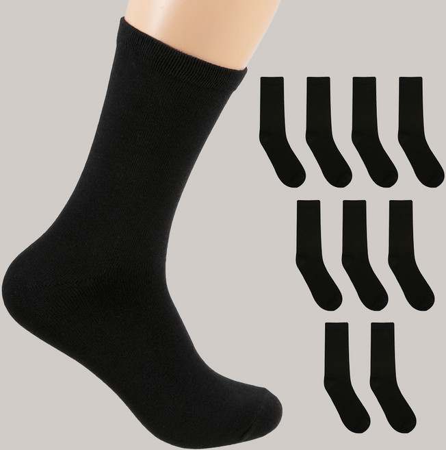 캐럿 남성용 무지 장목 양말 10켤레 세트