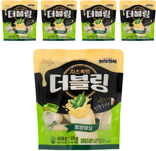 더블링 청양마요 간식 소시지, 400g, 5개