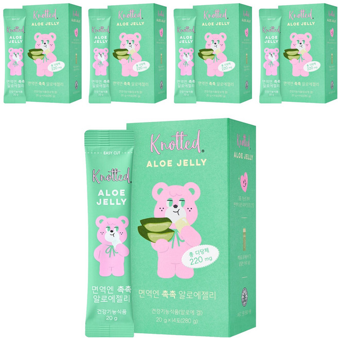 노티드 면역엔 촉촉 알로에젤리 14p, 280g, 5개