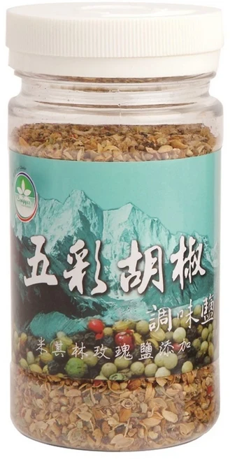 Longyes 隆一 五彩胡椒調味鹽 140g 喜馬拉雅山玫瑰鹽添加, 1罐