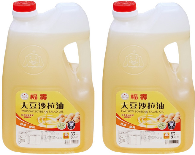 福壽實業 大豆沙拉油, 3000ml, 2瓶