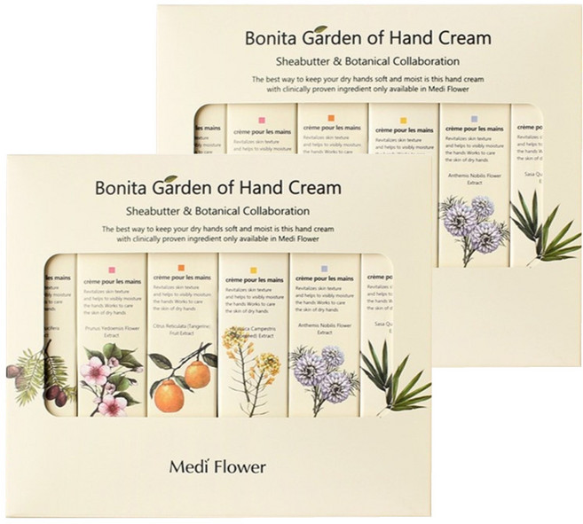 MediFlower 濟州島經典香氛護手霜禮盒 + 提袋, 2組