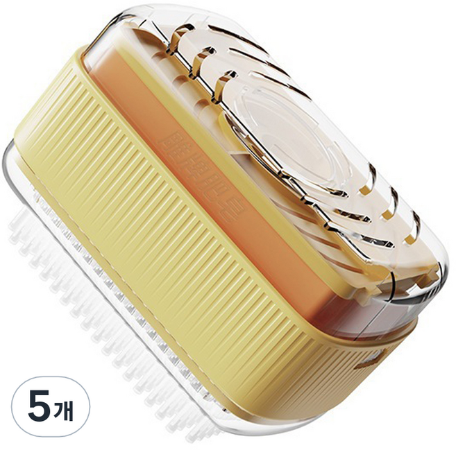 비누 거품기 롤러 케이스, 옐로, 5개